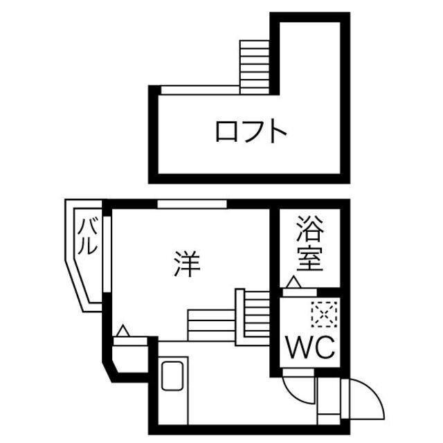 スカイヒル新栄(1K/1階)の間取り写真