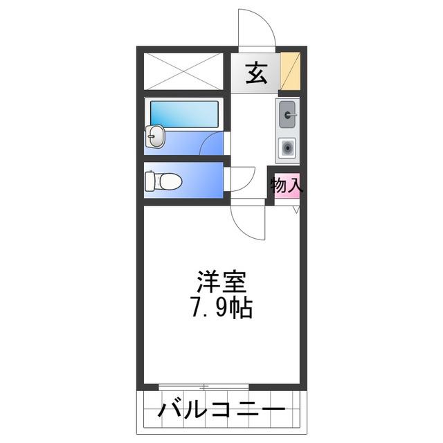 コンフォールきたんまち(1K/1階)の間取り写真