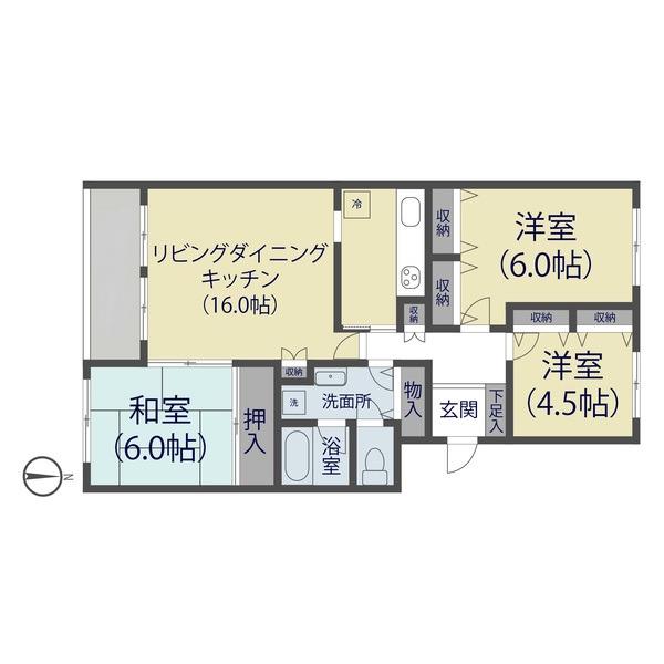 与野ティーズガーデンS(3LDK/3階)の間取り写真