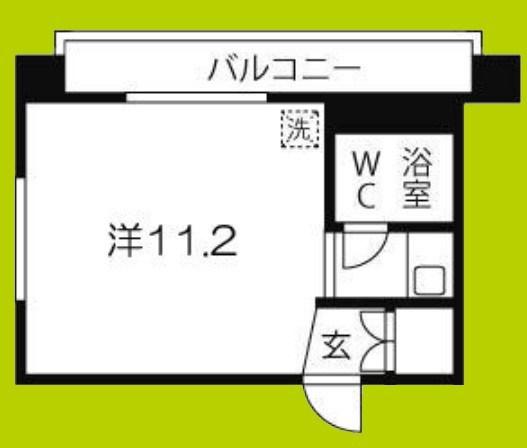 GSハイム内本町(ワンルーム/13階)の間取り写真