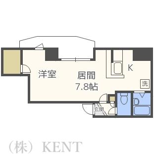 パークヒルズ琴似25(1LDK/2階)の間取り写真