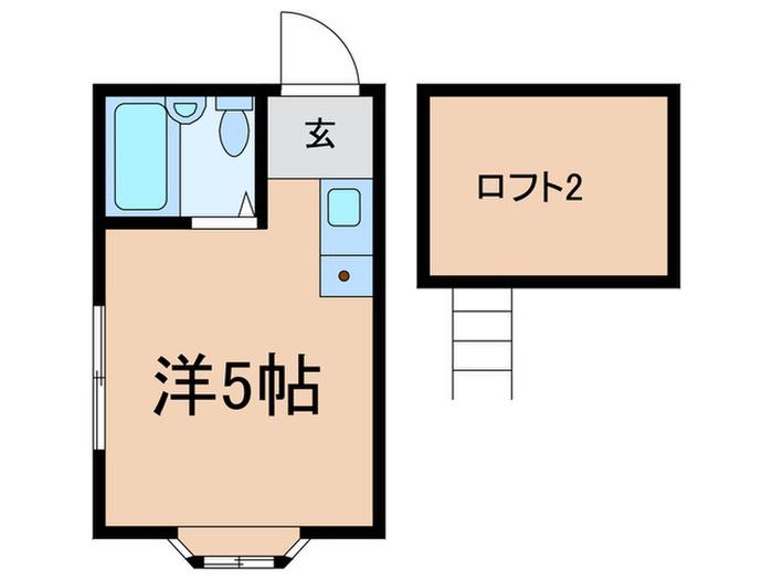 ナチュラルエイト(ワンルーム/2階)の間取り写真