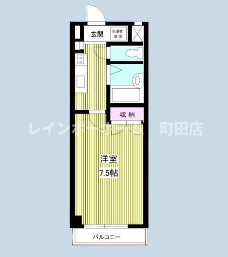 プリマヴェール町田(1K/2階)の間取り写真