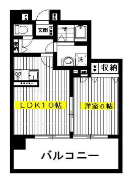 プリザーヴ中村橋(1LDK/2階)の間取り写真