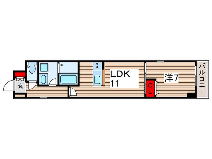 アルヴィータ(1LDK/8階)の間取り写真
