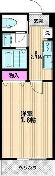 へーベルメゾン MAISON MIYAZAKI(1K/1階)の間取り写真