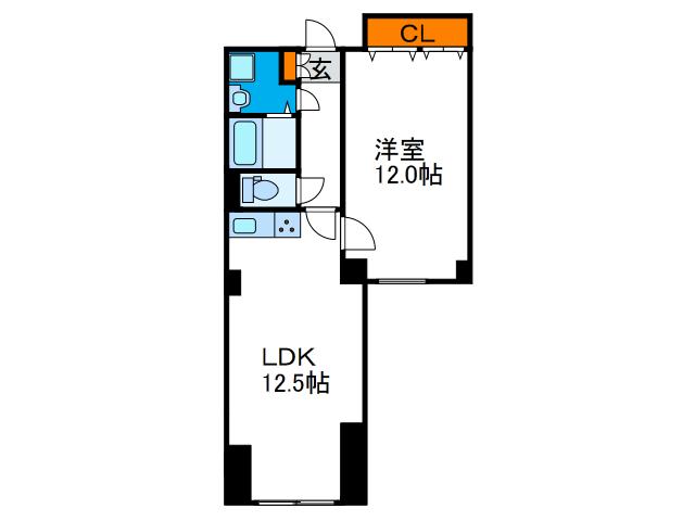 大阪ベイタワーレジデンス(1LDK/27階)の間取り写真