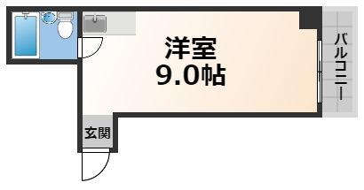 パシフィック今里II(ワンルーム/4階)の間取り写真