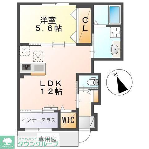 エスポワール(1LDK/1階)の間取り写真