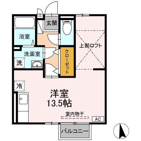 セジュール石堂(ワンルーム/2階)の間取り写真