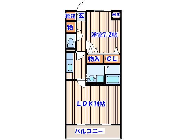 カメリア・ヒルズ中山台(1LDK/3階)の間取り写真