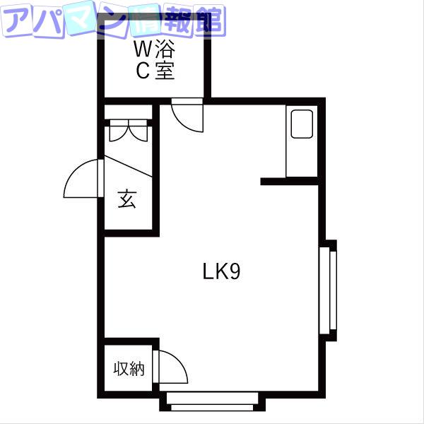 サンクラブ新和II(ワンルーム/2階)の間取り写真