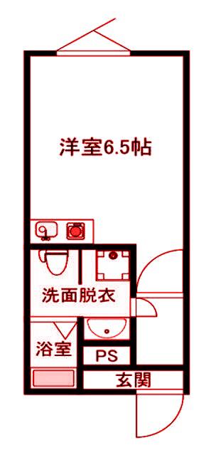 NAXIV CROS川崎大師(ワンルーム/2階)の間取り写真