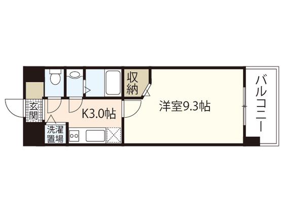 ノーブル広島駅前(1K/5階)の間取り写真