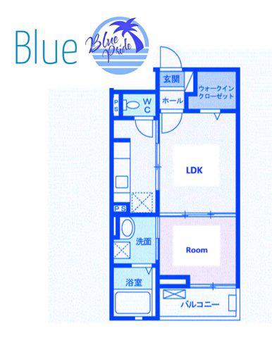 セゾン アキ(1LDK/2階)の間取り写真