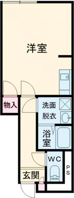 ドミール新庄(ワンルーム/1階)の間取り写真