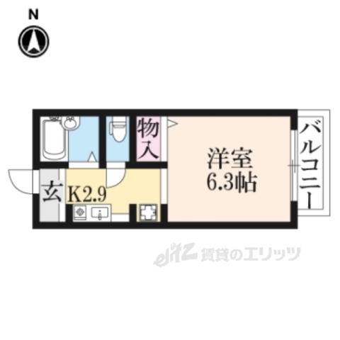 ハイツKOUNAN(1K/1階)の間取り写真