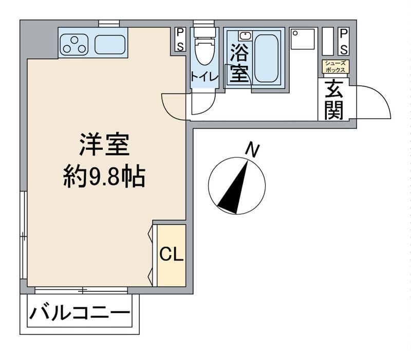 フロレスタOKADAYA(ワンルーム/3階)の間取り写真