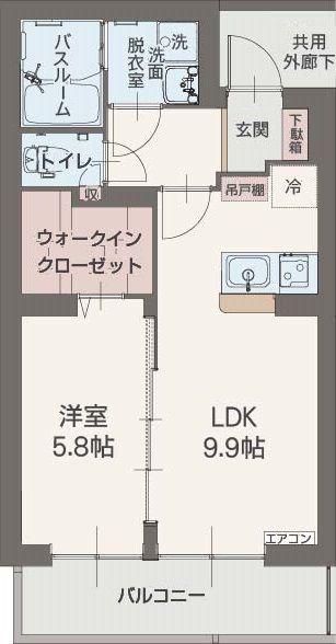 セルカ・シャロン(1LDK/2階)の間取り写真
