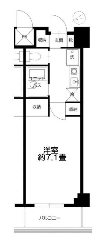 アーツ芝浦(1K/6階)の間取り写真
