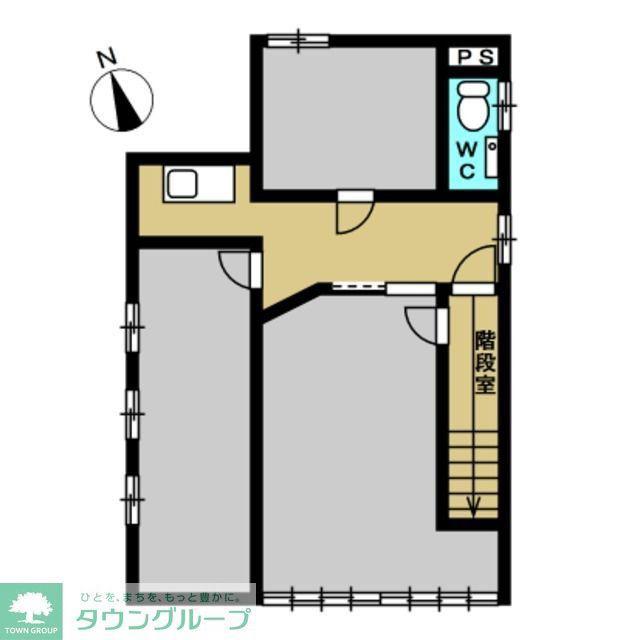D.1中河原(2LDK/2階)の間取り写真