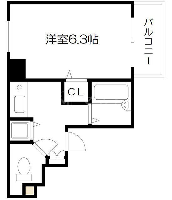 プレサンス内本町(1K/10階)の間取り写真