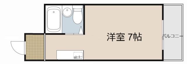 BBM桜園(ワンルーム/1階)の間取り写真