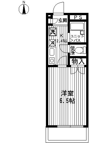 メゾンドゥーズ(1K/1階)の間取り写真