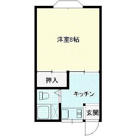 STハイツ中の橋(1K/1階)の間取り写真