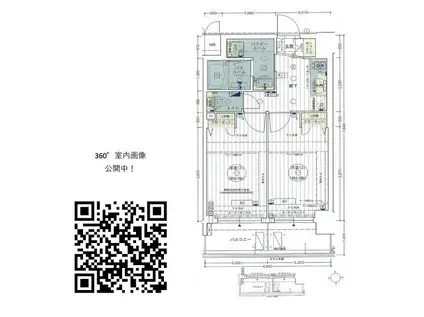 エステムコート難波Vブロード(2K/9階)の間取り写真