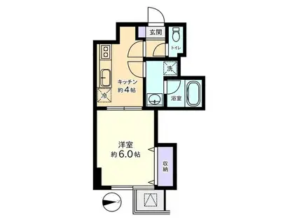 信開ラザール中市(1K/2階)の間取り写真