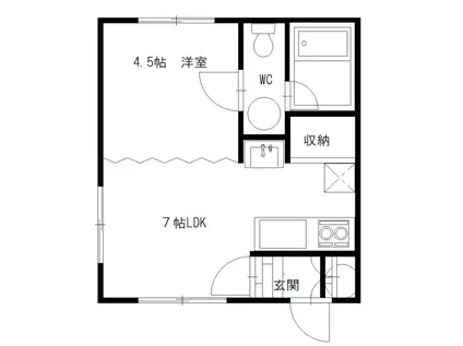 マリエータ(1DK/1階)の間取り写真