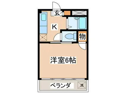 第1ハイツ小池(1K/3階)の間取り写真