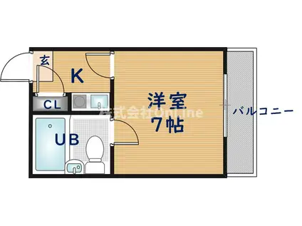 EIWAサンライズマンション(1K/4階)の間取り写真
