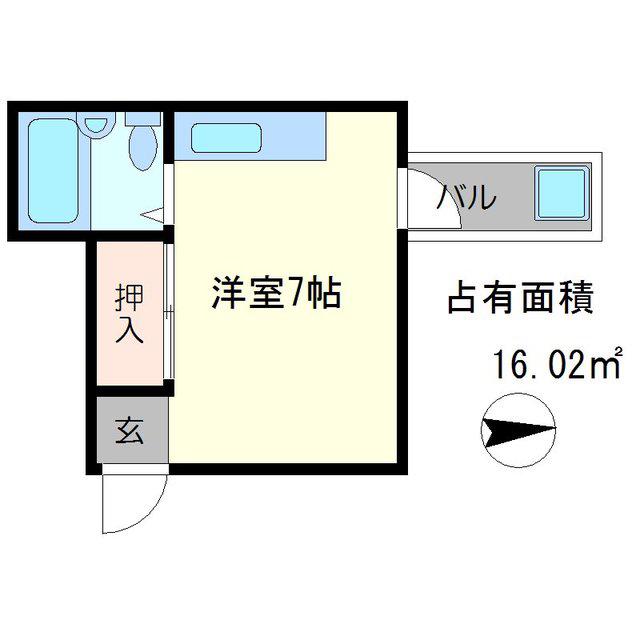 サンライズ宝ヶ池(ワンルーム/3階)の間取り写真