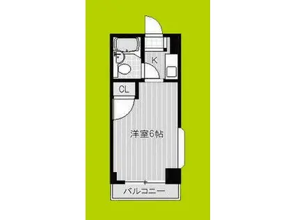 コーニッシュアビコI(1K/3階)の間取り写真