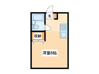 沢井コーポ(ワンルーム/1階)の間取り写真