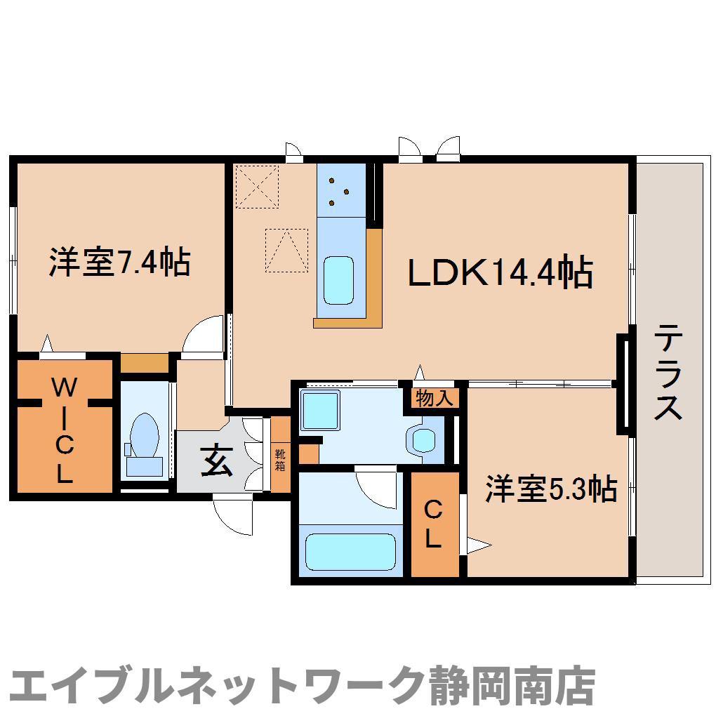セレーノ(2LDK/1階)の間取り写真