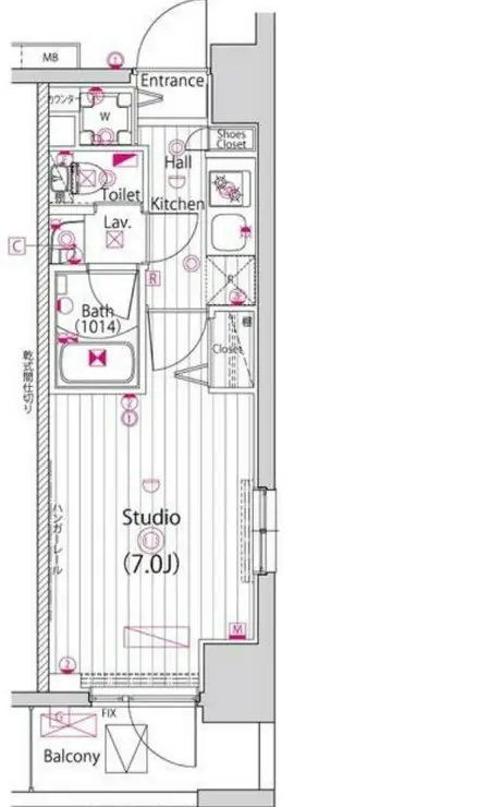 ガーラ・リバースクエア横濱南 5階階 間取り