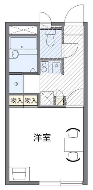 ＪＲ関西本線 八尾駅 徒歩8分 2階建 築18年(1K/1階)の間取り写真
