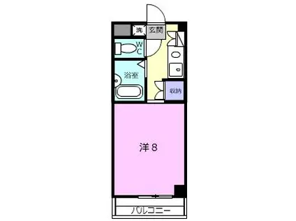 バロンズマンション(ワンルーム/1階)の間取り写真