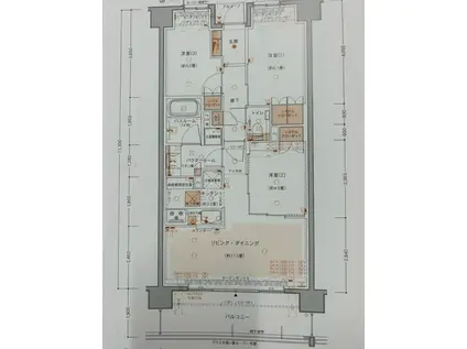エクセレントシティ千葉グランクラス(3LDK/15階)の間取り写真