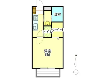 アーバンエイト(1K/1階)の間取り写真