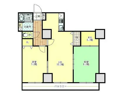 イーステージ浜松タワー(2SLDK/21階)の間取り写真