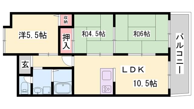 ビューハーモニー(3LDK/3階)の間取り写真