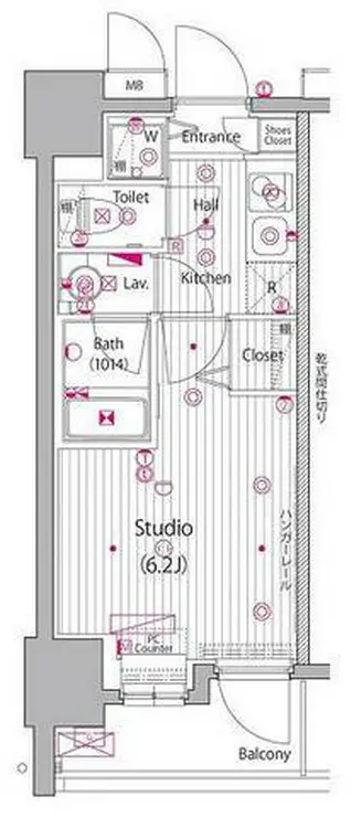 グランド・ガーラ桜木町駅前 9階階 間取り