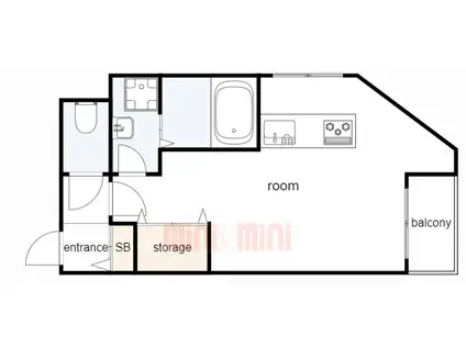 シルフィード・ドゥ花隈(ワンルーム/2階)の間取り写真
