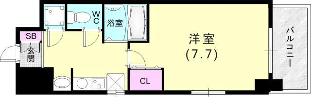 STATIONCOURT ノース(1K/2階)の間取り写真