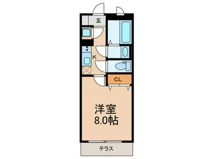 グランメゾン志津(1K/1階)の間取り写真