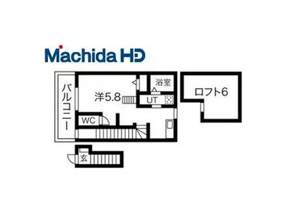 あんしん稲葉荘08-2001(ワンルーム/2階)の間取り写真